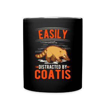 Facilement distrait par Coatis Nasenbär - Mug uni - noir - Devant
