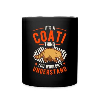Coati Ding Proboscis Coati - Full Colour Mug - black - Front