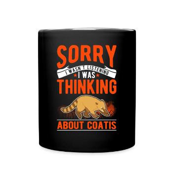 Coati Gift Proboscis Bear Coati - Full Colour Mug - black - Front