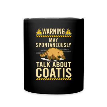 Warning coati proboscis Coati - Full Colour Mug - black - Front
