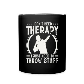 Lancer du poids Athlétisme - Mug uni - noir - Devant