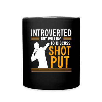 Lancer du poids Athlétisme - Mug uni - noir - Devant