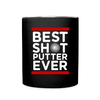 Lancer du poids Athlétisme - Mug uni - noir - Devant