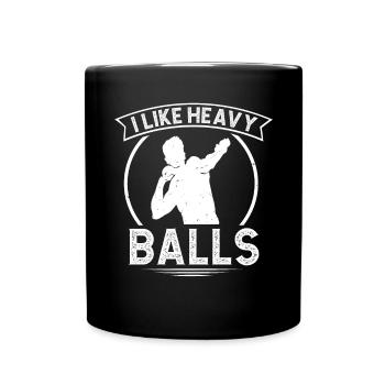 Lancer du poids Athlétisme - Mug uni - noir - Devant