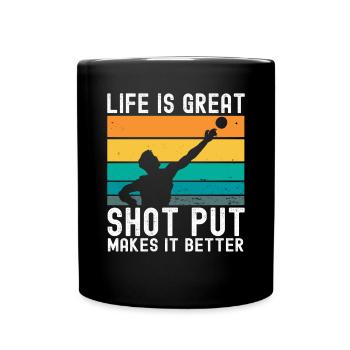 Lancer du poids Athlétisme - Mug uni - noir - Devant