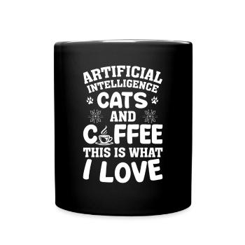 Intelligence Artificielle Chats Et Café - Artifici - Mug uni - noir - Devant