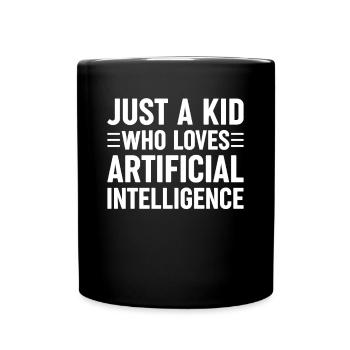 Juste un enfant qui aime l’intelligence artificielle - Mug uni - noir - Devant