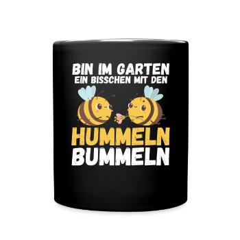 Gartenarbeit Hobbygärtner Biene Gärtner Garten - Tasse einfarbig - Schwarz - Vorne