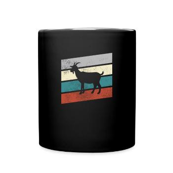 Chèvre Rétro - Mug uni - noir - Devant
