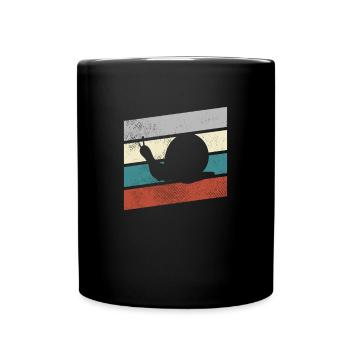 Snail Retro - Full Colour Mug - black - Front