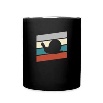 Snail Retro - Full Colour Mug - black - Front