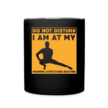 Stretching Fitness Yoga Workout Fun - Full Colour Mug - black - Front