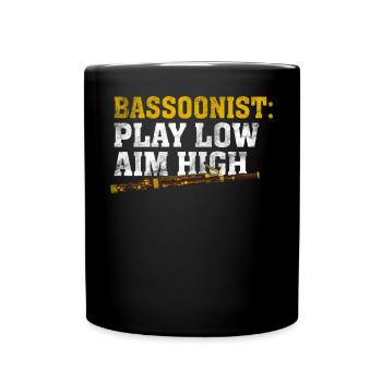 Fagott - Tasse einfarbig - Schwarz - Vorne