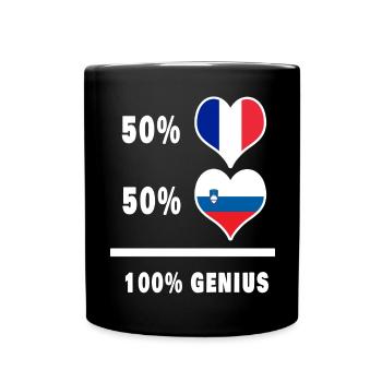 Slovenia and France 100% awesome flags - Full Colour Mug - black - Front