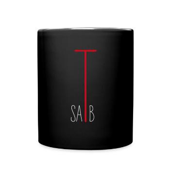 SATB Tenor Singer Musician Choir Music School Music - Full Colour Mug - black - Front