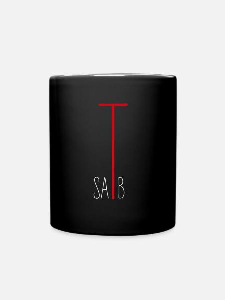 SATB Tenor Sänger Musiker Chor Musikschule Musik - Tasse einfarbig - Schwarz