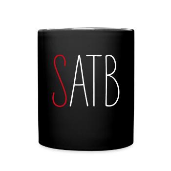 SATB Soprano Singer Musician Choir Singing - Full Colour Mug - black - Front