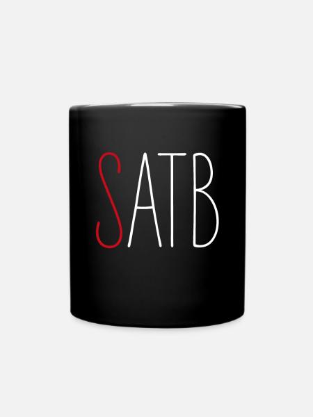 SATB Sopran Sängerin Musikerin Chor Singen - Tasse einfarbig - Schwarz