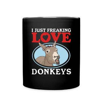 Âne propriétaire âne âne amoureux cadeau d’âne - Mug uni - noir - Devant