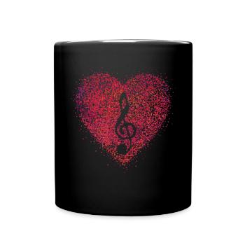 Treble clef, clef, soprano, singer - Full Colour Mug - black - Front