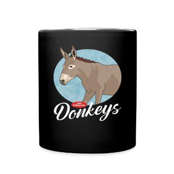 Donkey Donkey Donkey Owner Donkey Lover Gift - Full Colour Mug - black - Front