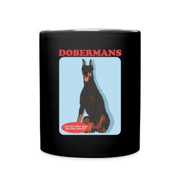 Doberman Dog Dog Owner Gift - Full Colour Mug - black - Front