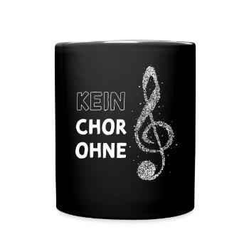 Violinschlüssel Sopran Chor Sängerin Singen Musik - Tasse einfarbig - Schwarz - Vorne