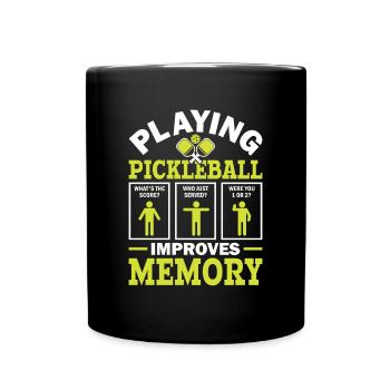 Joueur de Pickleball Memory Dink amélioré - Mug uni - noir - Devant