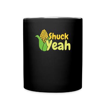 Shuck yes- Corn Farmer Farmer Corn Grain - Full Colour Mug - black - Front