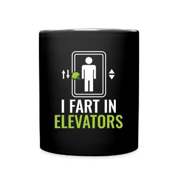Elevator Mechanic - Aufzug Fahrstuhl Aufzugmonteur - Full Colour Mug - black - Front