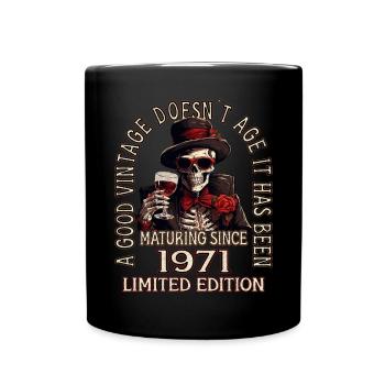 52nd Birthday 1971 52 Good vintage - Full Colour Mug - black - Front