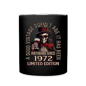 51ème anniversaire 1972 '51 Bon Millésime - Mug uni - noir - Devant