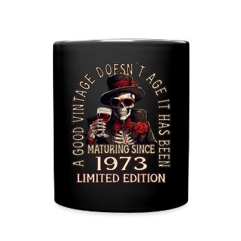 50. Geburtstag 1973 50er Guter Jahrgang - Tasse einfarbig - Schwarz - Vorne