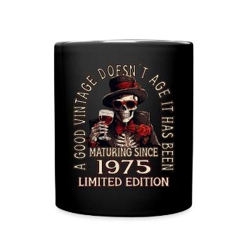 48ème Anniversaire 1975 '48 Bon millésime - Mug uni - noir - Devant