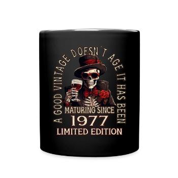 46e anniversaire 1977 46er Bon millésime - Mug uni - noir - Devant