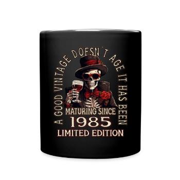 38ème anniversaire 1985 38 Bon millésime - Mug uni - noir - Devant