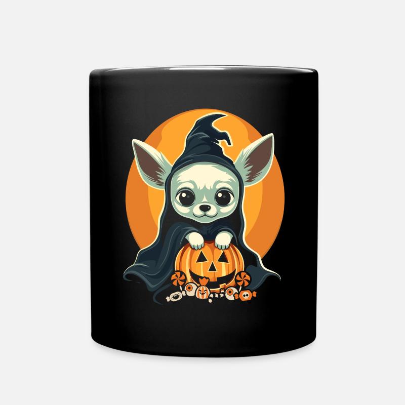 Chihuahua Halloween Welpe Süßes oder Saures Hundeliebhaber - Tasse einfarbig - Schwarz