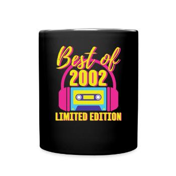 21st Birthday Best of 2002 Cassette Tape Retro 80s - Full Colour Mug - black - Front