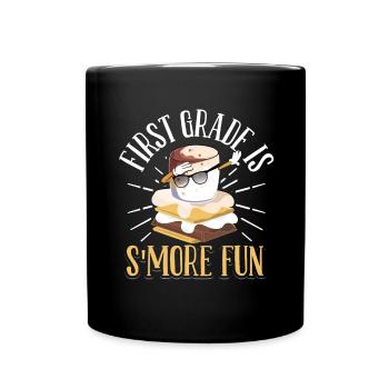 First Grade Is Smore Fun Kids Dabbing Marshmallow - Tasse einfarbig - Schwarz - Vorne
