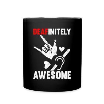 Fierté sourde en ASL Langue des signes - Mug uni - noir - Devant