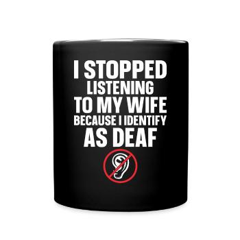 Fierté sourde en ASL Langue des signes - Mug uni - noir - Devant