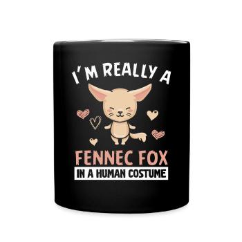Ich Bin Wirklich Ein Fennec Fox Besitzer Fennec - Tasse einfarbig - Schwarz - Vorne