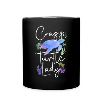 Sea Turtle Tortoise Watercolor - Tasse einfarbig - Schwarz - Vorne