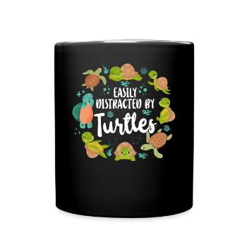 Sea Turtle Tortoise Easily - Tasse einfarbig - Schwarz - Vorne