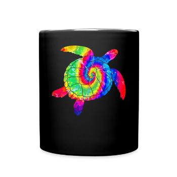 Tortue de mer Tie Dye - Mug uni - noir - Devant