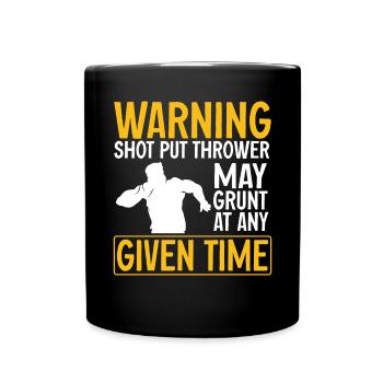 Lancer du poids Athlétisme - Mug uni - noir - Devant