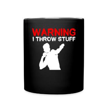 Lancer du poids Athlétisme - Mug uni - noir - Devant