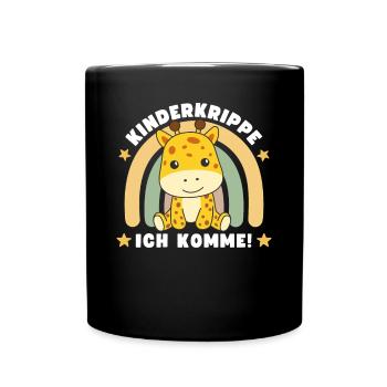 Kinderkrippe Ich Komme! - Tasse einfarbig - Schwarz - Vorne