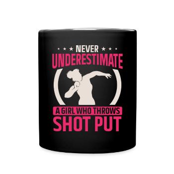 Lancer du poids Athlétisme - Mug uni - noir - Devant