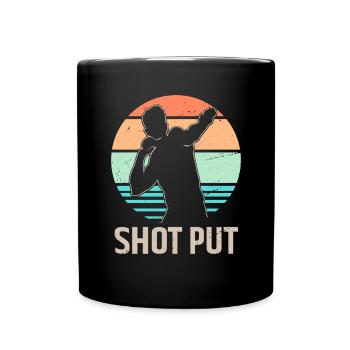 Lancer du poids Athlétisme - Mug uni - noir - Devant